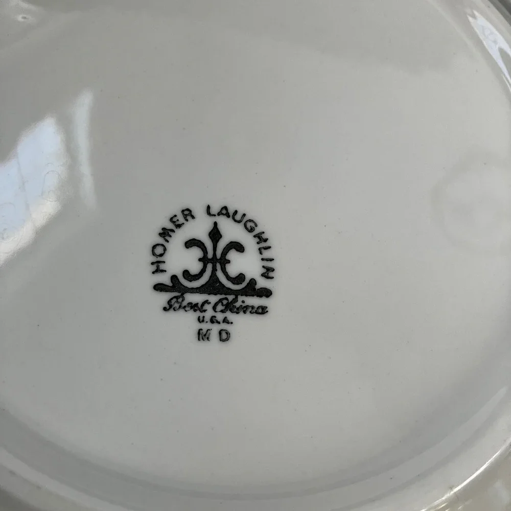 Homer Laughlin Best China Red Airbrush Rim 8.75